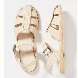 Freda Salvador sera sandal in ivory croc